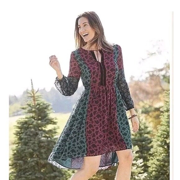 Matilda Jane Women's Multi-color Hi Lo A Little Party Dress #28690D Size S Sheer - Picture 2 of 13